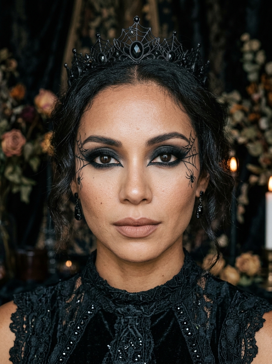 Spider Queen Glam als Halloween Makeup Ideen für Frauen Inspiration 2026